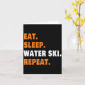 Eten slapen waterski herhalen  kaart (Gele Bloem)