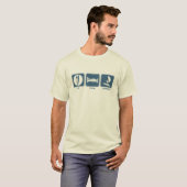 eten, slapen, windsurfen t-shirt (Voorkant volledig)