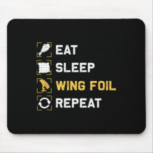 Eten Slapen Wing Foil Herhalen Grappige Wing Surfe Muismat