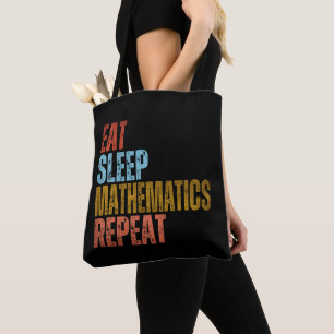 ETEN SLAPEN WISKUNDE HERHALEN  TOTE BAG