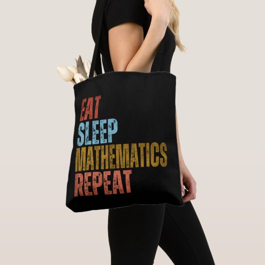 ETEN SLAPEN WISKUNDE HERHALEN TOTE BAG (Dichtbij)