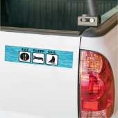 Eten Slapen Zeilen Bumpersticker (Op Truck)