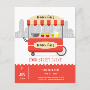 Eten straat friet snack flyer