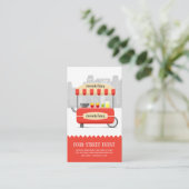 Eten straat friet snack visitekaartje (Staand voorkant)