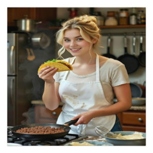Eten Tacos Foto Personaliseren Aanpassen Afdruk
