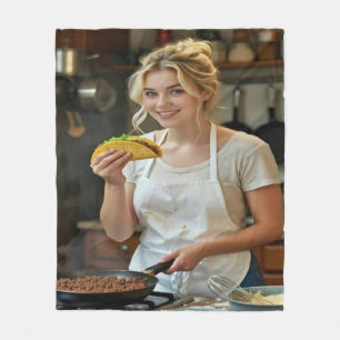 Eten Tacos Foto Personaliseren Aanpassen Fleece Deken