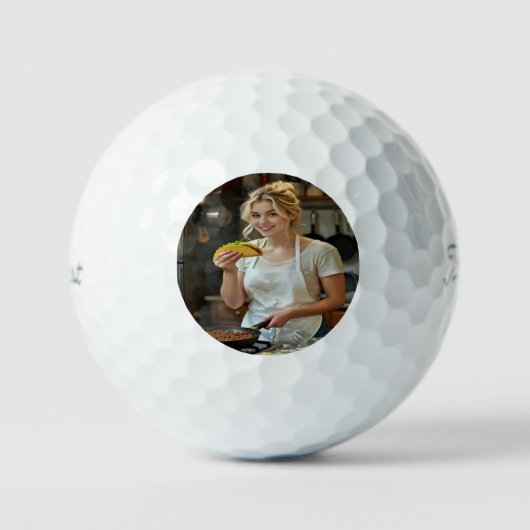 Eten Tacos Foto Personaliseren Aanpassen Golfballen (Voorkant)