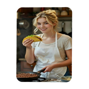 Eten Tacos Foto Personaliseren Aanpassen Magneet