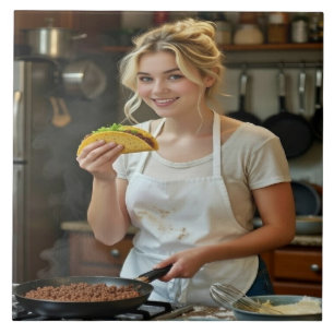 Eten Tacos Foto Personaliseren Aanpassen Tegeltje