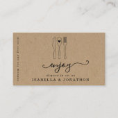 Eten Ticket, Gratis Maaltijd Voucher Visitekaartje (Voorkant)