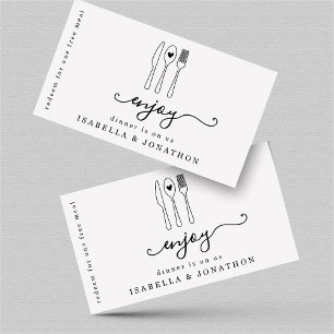 Eten Ticket, Gratis Maaltijd Voucher Visitekaartje