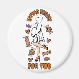 "Eten traktaties voor twee" Zwanger Halloween Sina Magneet