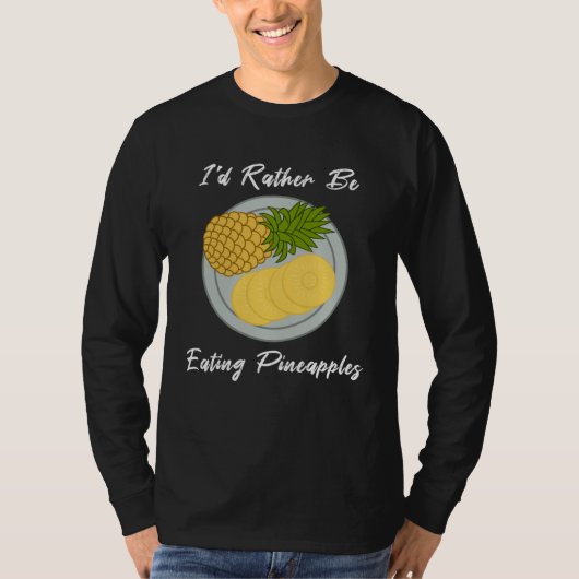 Eten van ananasfruit  Tropisch fruit T-shirt (Voorkant)