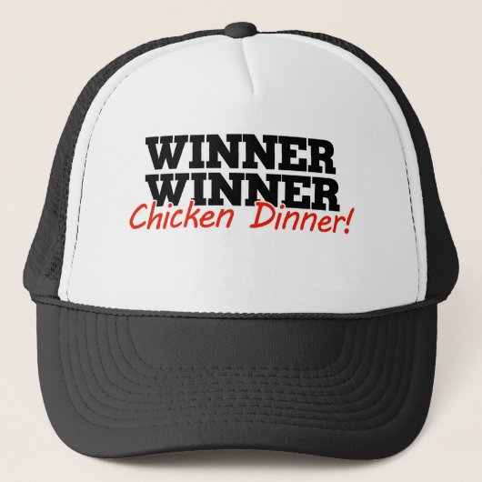 Eten van de winnende bieder trucker pet (Voorkant)