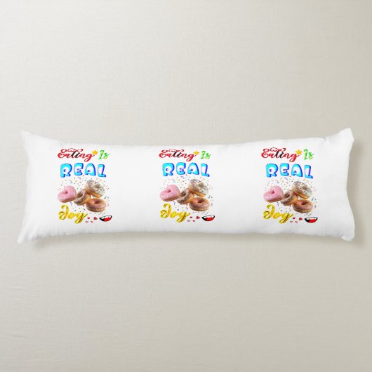 Eten van Polyester Is Echt Plezier Lichaamskussen (Voorkant)