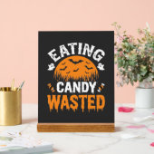 Eten van snoep verspilde Halloween-ontwerp_1 Acryl Bord (Huwelijk)