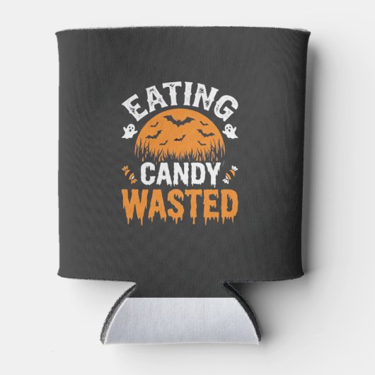 Eten van snoep verspilde Halloween-ontwerp_1 Blikjeskoeler (Voorkant)