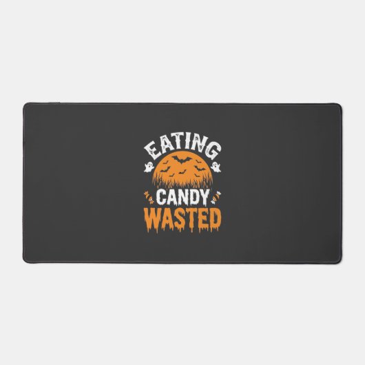 Eten van snoep verspilde Halloween-ontwerp_1 Bureaumat (Voorkant)
