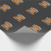Eten van snoep verspilde Halloween-ontwerp_1 Cadeaupapier (Hoek)