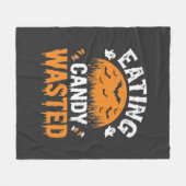 Eten van snoep verspilde Halloween-ontwerp_1 Fleece Deken (Voorkant (Horizontaal))