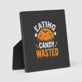 Eten van snoep verspilde Halloween-ontwerp_1 Fotoplaat (Voorkant)