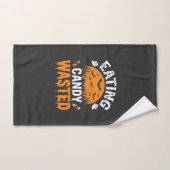 Eten van snoep verspilde Halloween-ontwerp_1 Handdoek (Handdoek)