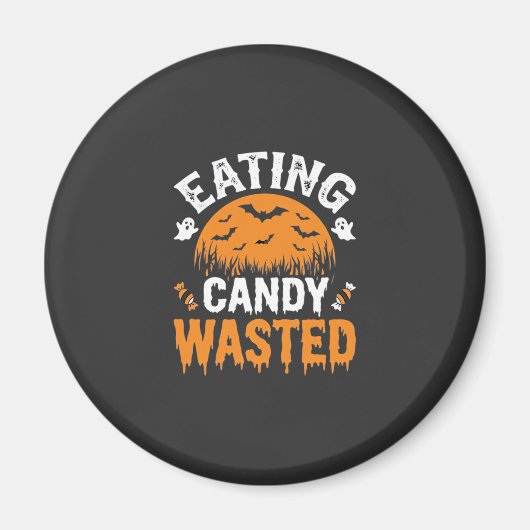 Eten van snoep verspilde Halloween-ontwerp_1 Magneet (Voorkant)