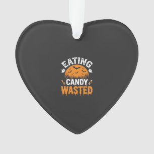 Eten van snoep verspilde Halloween-ontwerp_1 Ornament