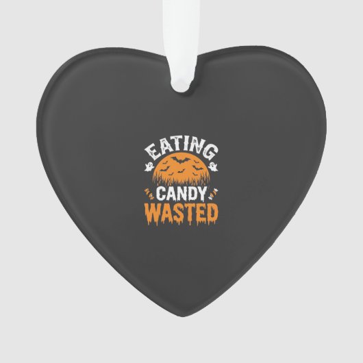 Eten van snoep verspilde Halloween-ontwerp_1 Ornament (voorkant)