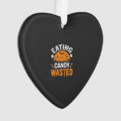 Eten van snoep verspilde Halloween-ontwerp_1 Ornament (voorkant)