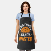 Eten van snoep verspilde Halloween-ontwerp_1 Schort (Gedragen)