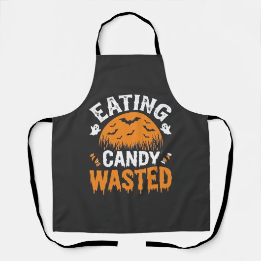 Eten van snoep verspilde Halloween-ontwerp_1 Schort (Voorkant)