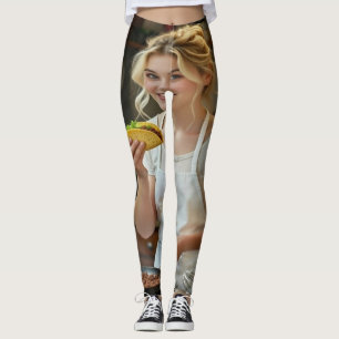 Eten van Tacos Foto Personaliseren Aanpassen Leggings
