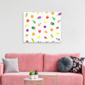 Eten voor denken_volledig Fruity_Pattern Canvas Afdruk (Insitu (Woonkamer))