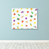 Eten voor denken_volledig Fruity_Pattern Canvas Afdruk (Insitu (Houten vloer))