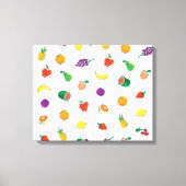 Eten voor denken_volledig Fruity_Pattern Canvas Afdruk (Voorkant)