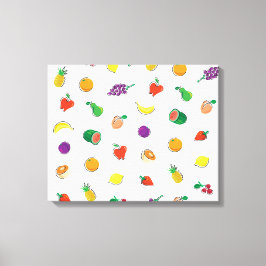 Eten voor denken_volledig Fruity_Pattern Canvas Afdruk