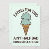 Eten voor twee is niet slecht grappig ijs kaart (Voorkant / Achterkant)