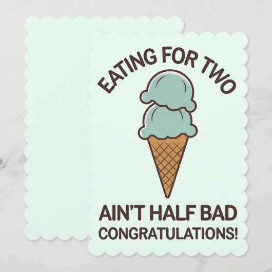 Eten voor twee is niet zo slecht grappig ijs kaart (Voorkant / Achterkant)