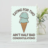 Eten voor twee is niet zo slecht grappig ijs kaart (Staand voorkant)