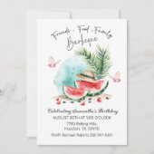 Eten Vrienden Familie Verjaardag Barbecue Watermel Kaart (Voorkant)