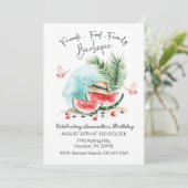 Eten Vrienden Familie Verjaardag Barbecue Watermel Kaart (Staand voorkant)