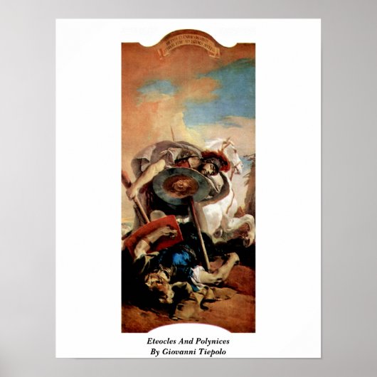 Eteocles en polen van Giovanni Tiepolo Poster (Voorkant)