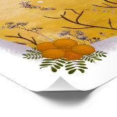 Etéreo Ocre Contemporâneo Floral Lunar Arte Perfect Poster (Hoek)