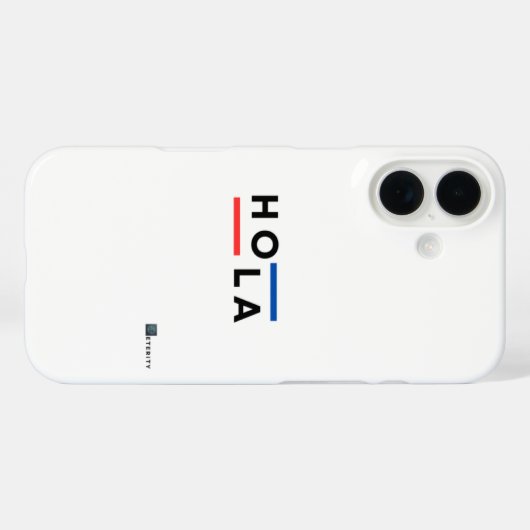Eterity HOLA Minimalistische iPhone Case (Achterkant (horizontaal))