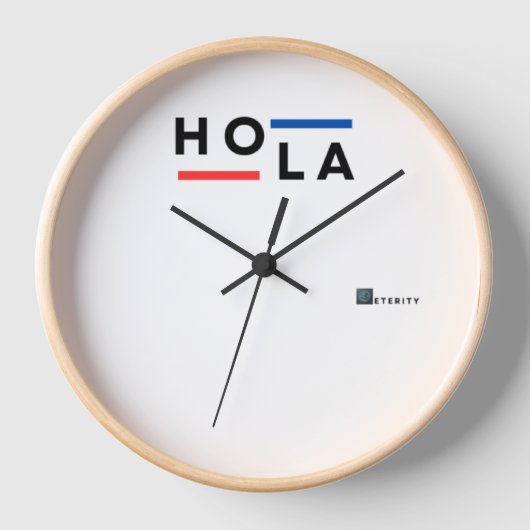Eterity HOLA minimalistische wandklok (Voorkant)