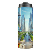 Eterity Metropolis - futuristisch stadsbeeld Thermosbeker (Voorkant)