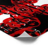 Eternal Abstract Red Black White Fluid Art Poster (Hoek)