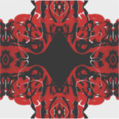 Eternal Abstract Red Black White Fluid Art Sticker (Voorkant)