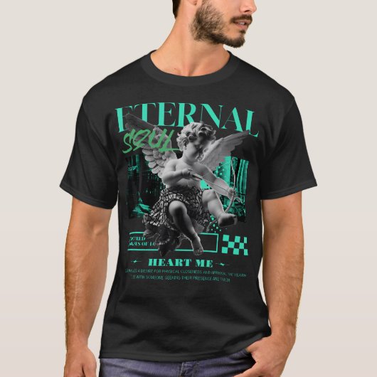 Eternal Angel Black Green Glow 3S bijpassend T-shi T-shirt (Voorkant)